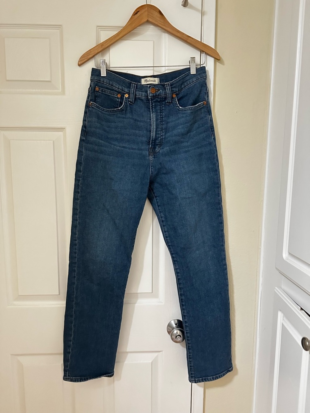 Madewell Sz 28 The Perfect Vintage Straight Jean High Rise 5 Pocket Design